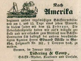 Auswanderungsagent Lüdering - Gotha