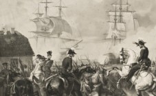 Ausschnitt - Eckernfoerde am 5. April 1849 (Herzog Ernst II. zu Pferde in Eckernförde)